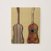Guitar inlegd met moeder-van-pearl, uit 'Musical' Legpuzzel (Verticaal)