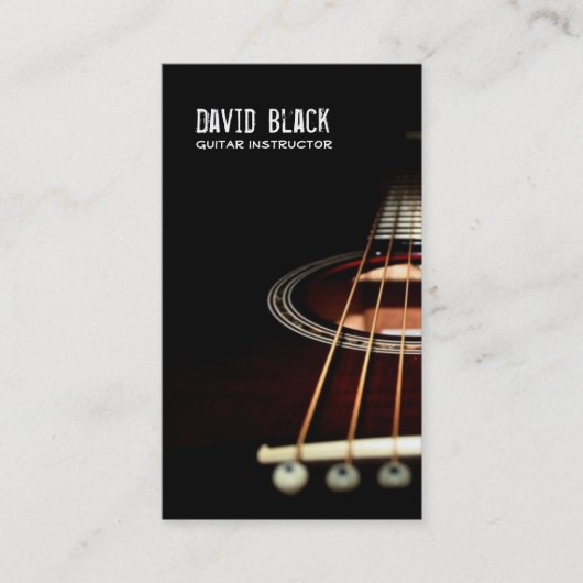 Guitar Instructor Music Visitekaartje (Voorkant)