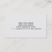 Guitar Instructor, Muziek, Instrumenten Business Visitekaartje (Achterkant)