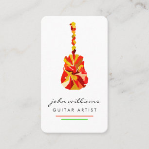 Guitar Instrument Music Teacher DJ Event Manager Visitekaartje