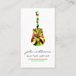 Guitar Instrument Music Teacher DJ Event Manager Visitekaartje