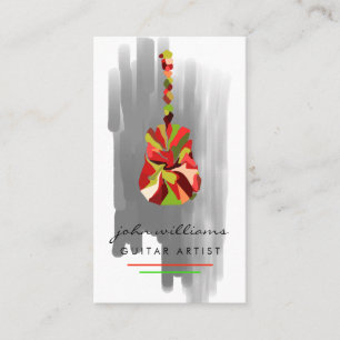 Guitar Instrument Music Teacher DJ Event Manager Visitekaartje