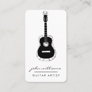 Guitar Instrument Music Teacher DJ Event Manager Visitekaartje