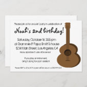 Guitar Invitation Kaart (Voorkant / Achterkant)
