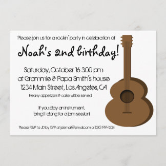 Guitar Invitation Kaart