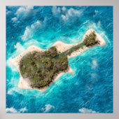 Guitar Island Poster (Voorkant)