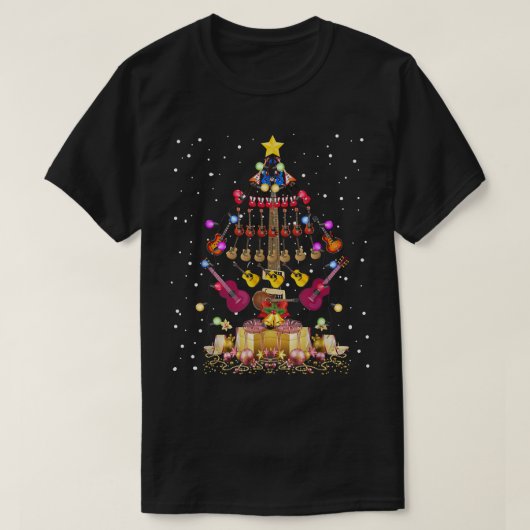 Guitar kerstboom Light Star Top Merry Christm (Design voorkant)