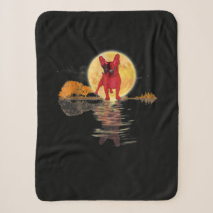 Guitar Lake Halloween Scary Bulldog Moon Sherpa Deken