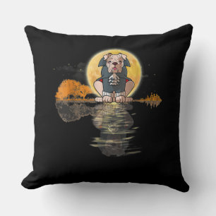 Guitar Lake Halloween Scary English Bulldog met Kussen