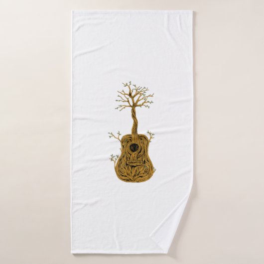 Guitar Lake Shadow (Serviette de bain)