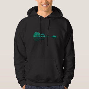 Guitar Lake Shadow Landscape Music Love Guitarist Hoodie