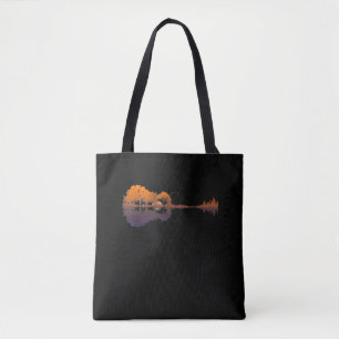 Guitar Lake Shadow Love Guitar Gift Music Lovers Draagtas