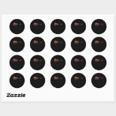 Guitar Lake Shadow Love Guitar Gift Music Lovers Ronde Sticker (Vel)