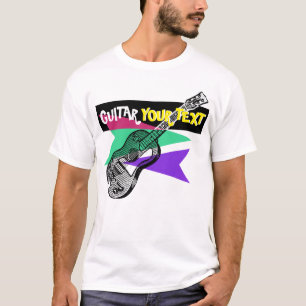 Guitar Legend Hero Retro Illustratie Aangepast T-s T-shirt