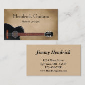 Guitar Lessons Guitar Sales Visitekaartje (Voorkant / Achterkant)