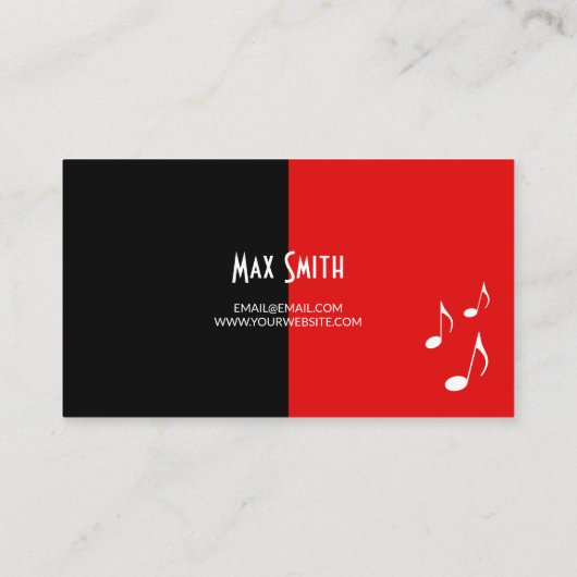 Guitar Lessons Instructor Music Studio Business Visitekaartje (Achterkant)