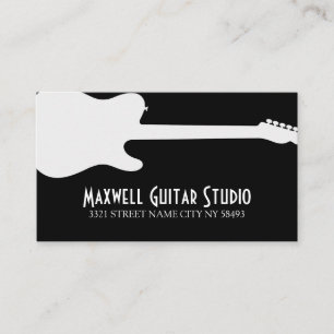 Guitar Lessons Instructor Music Studio Business Visitekaartje