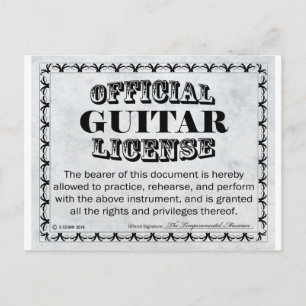 Guitar-licentie Briefkaart