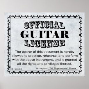 Guitar-licentie Poster