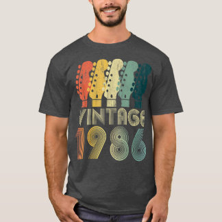 Guitar Lover 36 Year Old Gifts Vintage 1986 Limite T-shirt
