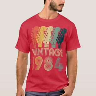 Guitar Lover 38 jaar oude Gifts Limite 1984 T-shirt