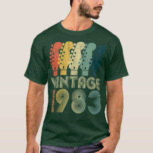 Guitar Lover 39 jaar oude Gifts Limiet 1983 T-shirt