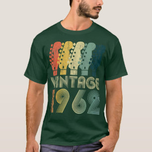 Guitar Lover 60 jaar oude Gifts Limiet 1962 T-shirt
