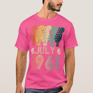 Guitar Lover 61 jaar oude Gifts Limiet 1961 T-shirt