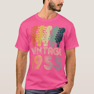 Guitar Lover 67 jaar oude Gifts  Limiet 1955 T-shirt