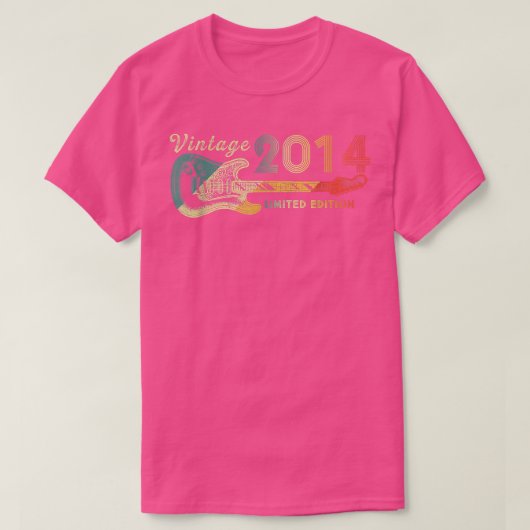 Guitar Lover 8 jaar oude geschenken  2014 Limited T-shirt (Design voorkant)