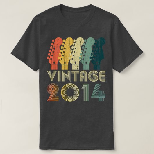 Guitar Lover 8 jaar oude geschenken  2014 Limited T-shirt (Design voorkant)