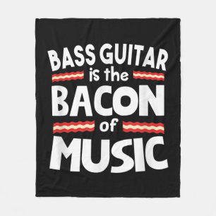 Guitar Lover Bass Guitar is een bacon of Music F Fleece Deken