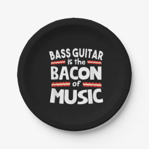 Guitar Lover Bass Guitar is een bacon of Music F Papieren Bordje