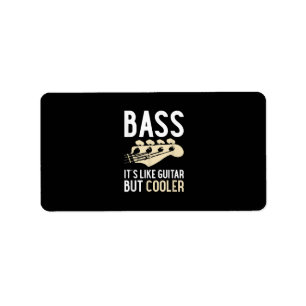 Guitar Lover Bass It's like Guitar but Cooler Etiket