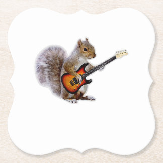 Guitar Lover | Dekhoorn die gitaar speelt Kartonnen Onderzetters