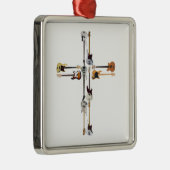 Guitar Lover | Guitar Cross Gift Metalen Ornament (Rechts)