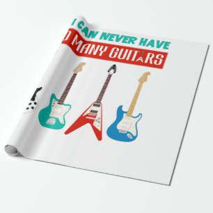 Guitar Lover Je kunt nooit veel gitaar hebben Cadeaupapier