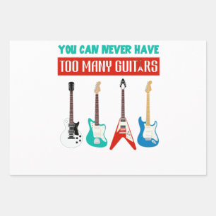 Guitar Lover Je kunt nooit veel gitaar hebben Inpakpapier Vel