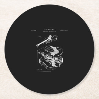 Guitar Lover | Martin Guitar Patent Ronde Kartonnen Onderzetter