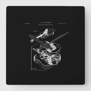 Guitar Lover   Martin Guitar Patent Vierkante Klok