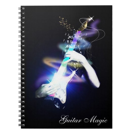 Guitar Magic Colorful Spiral Boundnotebook Notitieboek (Voorkant)