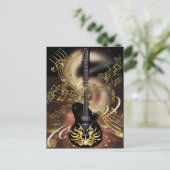 Guitar Magic Flames uit de hel met Heavenly Notes Briefkaart (Staand voorkant)