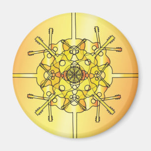 Guitar Mandala Magneet