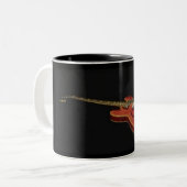 Guitar-Mok- Tweekleurige Koffiemok (Voorkant links)