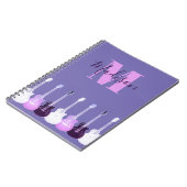 Guitar Monogram Roze Paars Notitieboek (Linkerzijde)