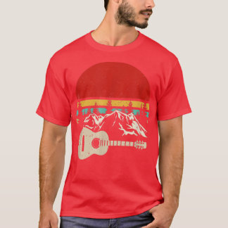 Guitar  Mountains Gifts Retro Musician Guit T-shirt