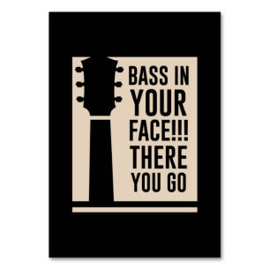 Guitar Music Bass in je gezicht Kaart