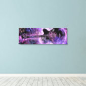 Guitar Music Canvas Afdrukken Paars - Schilderen (Insitu (Houten vloer))
