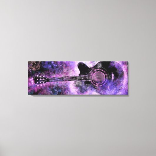 Guitar Music Canvas Afdrukken Paars - Schilderen (Voorkant)