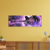 Guitar Music Canvas Afdrukken Paars - Schilderen (Insitu (Woonkamer))